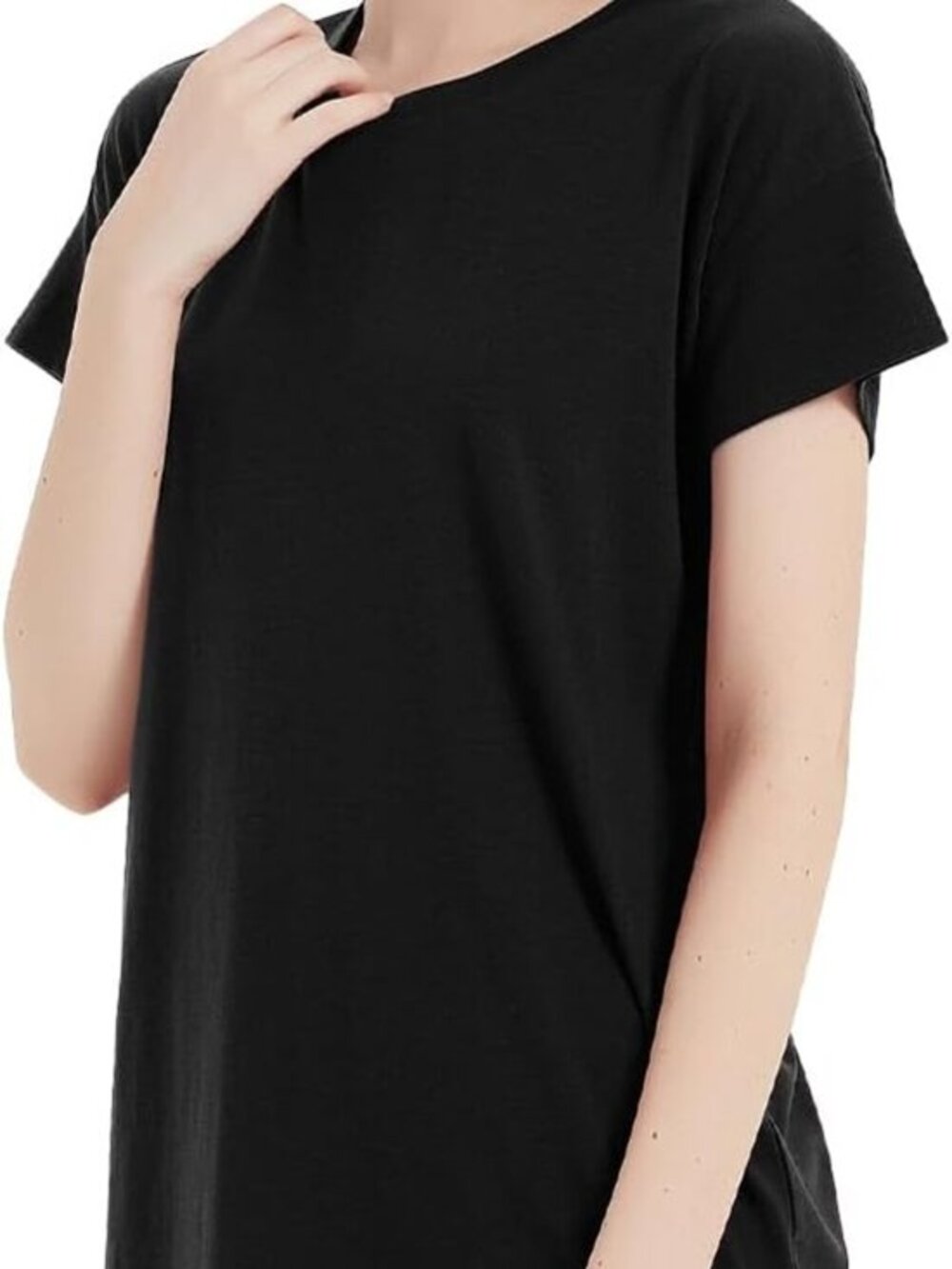 Metarino Australian Merino Wool Blend Lounge/Sleep Tee Short Sleeve XL Black